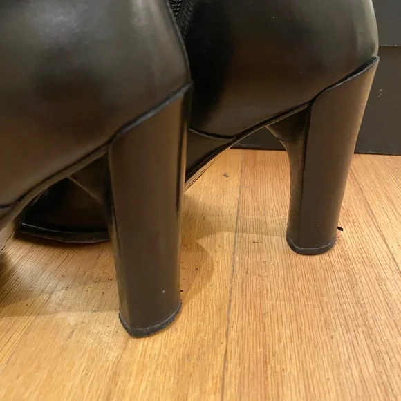 Via Spiga Black Leather Larry Calf Boots 6.5 - Picture 4 of 9